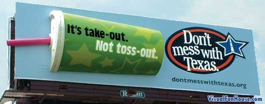 Texas Anti Littering billboard