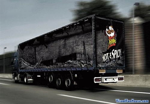 Painted Truck pringle Optical Illusion