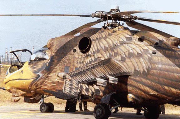 Russian Painted Eagle Helicopter