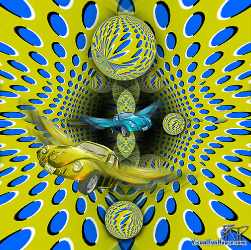 Optical Illusion of being sucked into the vortex