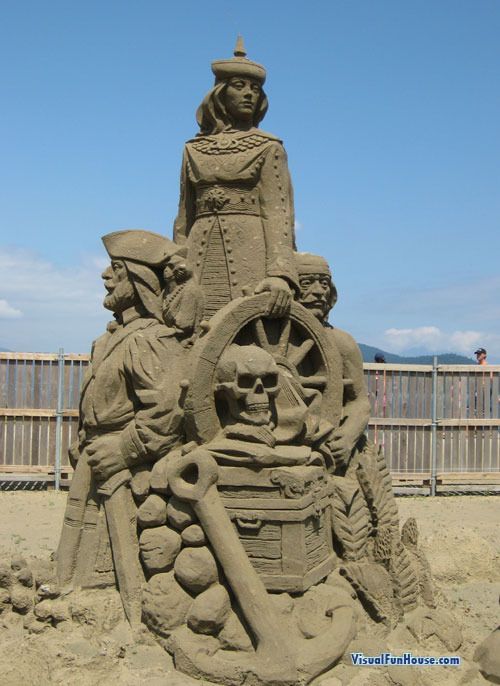 Extreme Pirate Sand Sculpture